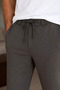 Men's Jogger Pants with Elastic Waist and Ties - 5