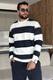 Men's Crew Neck Color Block Sweatshirt - 2