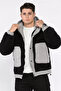 Hooded Plush Men's Coat