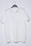 Polo Collar Patterned Men's Knitwear T-Shirt - 4