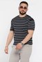 Men's Crew Neck Striped Knitwear T-Shirt - 2