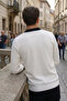 Self-Patterned Polo Collar Men's Knit Sweater - 2