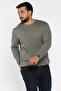 Crew Neck Men's Sweatshirt with Print Detail - 2