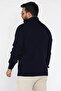 Mock Neck Half Zipper Men's Knitwear Sweater - 3