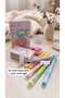 Sanrio Kuromi Themed 6-Piece Double-Sided Pastel Highlighter Set, Spiral Mini Notebook, Boxed Paper Soap Gift, School, Office, and Bullet Journal Set - 2