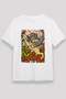 Leo Zodiac Sign Sun Themed Illustration Printed T-Shirt