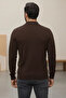 Men's Self-Patterned Polo Collar Knit Sweater - 2