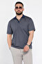 Men's Polo Collar Single Pocket Self-Patterned T-Shirt