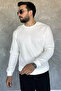 Crew Neck Men's Sweatshirt with Print Detail - 2