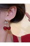 Women's Double Cherry Model Earrings - 2