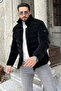 Lined Zippered Men's Coat - 2