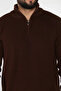 Mock Neck Half Zipper Men's Knitwear Sweater - 4