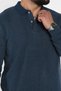Men's Polo Collar Snap Detail Thessaloniki Sweatshirt - 4