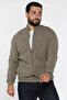 Selanik Fabric Zippered Men's Sweatshirt