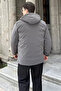 Lined Hooded Men's Coat - 4