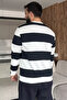 Men's Crew Neck Color Block Sweatshirt - 4