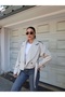 Double-Breasted Collar Crop Trench - 2