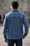 Men's Front Zipper Jean Denim Jacket - 3