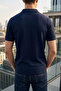Men's Half-Zip Patterned Knitwear T-Shirt - 3