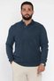 Men's Polo Collar Snap Detail Thessaloniki Sweatshirt