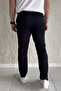 Men's Jogger Pants with Waist Tie and Zipper - 3