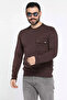 Crew Neck Men's Sweatshirt with Pockets