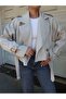 Double-Breasted Collar Crop Trench - 7