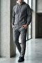 Men's Hooded Zippered Straight-Leg Sweatpants Set - 2