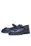 Rakerplus 130-Mat Black Matte Bow Tie Bowknot Thick Sole Velcro Girls' Ballerinas - 4