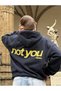 Unisex Men/Women Notyou Colorful Custom Printed Cotton Oversize Hooded Sweatshirt