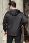 Men's Inner Lined Hooded Seasonal Coat with Emblem Detail - 3