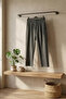 Men's Baggy Fabric Trousers with Elastic Waist - 3