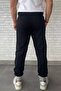 Men's Ribbed Cuff Jogger Sweatpants with Printed Text - 4