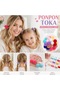 10 Colorful Pompom Hair Clips - 4