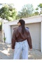 Padded Design Leather Jacket - 5
