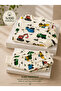 Boy's 100% Cotton Cream Work Machine Pattern Pajama Set