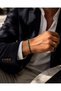 Men's Mavero Green Stone Detailed Stainless Steel Bracelet