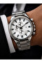 Men's Wristwatch Silver Color with Calendar Casual and Classic Style Gift Boxed