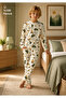 Boy's 100% Cotton Cream Camping Pattern Pajama Set - 2