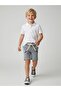 Boy's Patterned Soft Textured Design Shorts - 2