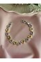 Gold & Silver Two Color Zircon Stone Detailed Heart Bracelet - 3