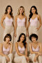 Women's 6-Pack 95% Cotton Lace Detailed Thin Strap Ribbed Undershirt Pink