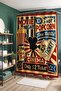 Bathroom Curtain, Retro Cinema Patterned Shower Curtain, Bathtub Curtain 175X200Cm - 4