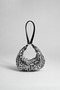 Silver Sequined Baguette Evening Dress Bag - 4
