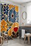 Bathroom Curtain, Retro Flowers Patterned Shower Curtain, Bathtub Curtain 175X200Cm - 5