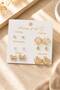 6-Piece Set of Nail Earrings with Motifs of the Days of the Week - Heart Bow Pearl Detailed Multi-Earring Combination
