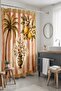 Bathroom Curtain, Pink Palm and Lemon Patterned Shower Curtain, Bathtub Curtain 175X200Cm - 5