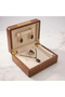 Bronze Women's Copper Women's Jewelry Set Navy Blue Stone Curly Drop Vintage Necklace Earrings Ring Set - 5
