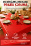 Red Plastic Tablecloth 137X180 cm Disposable Wipeable Party Invitation Cover for Organization 1 Piece - 3
