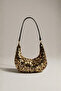 Gold Sequined Baguette Evening Dress Bag - 5